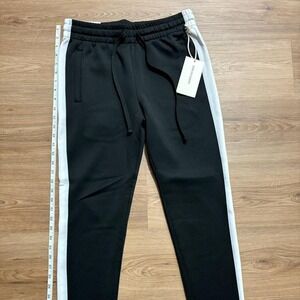 American Bazi Black/White Track Pants – Size S – Brand New w/ Tags